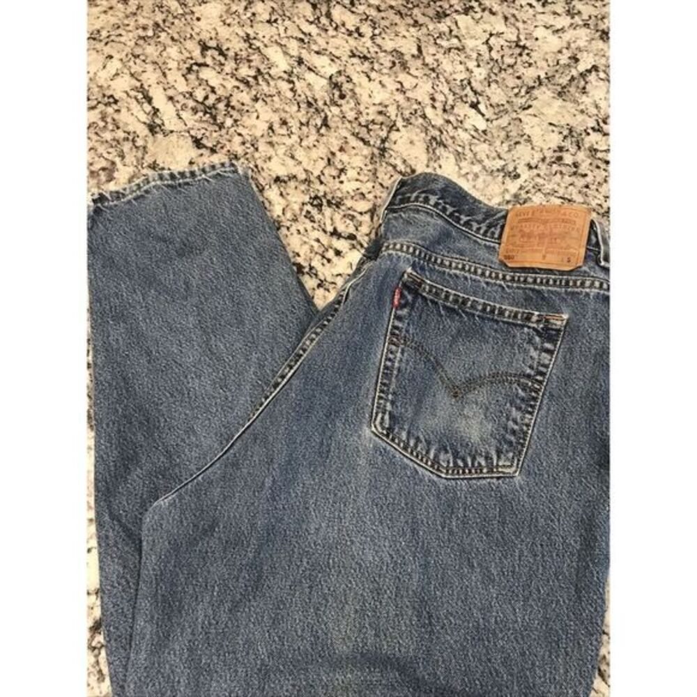 Vintage 90's Levi's 550 Relaxed Fit Tapered Leg High Waist Mom Jeans Size 24 WS